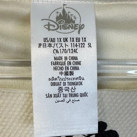 Disney Parks Noir Collection Mickey Minnie Embroidered Vintage Style Dress 1X - Picture 3 of 8
